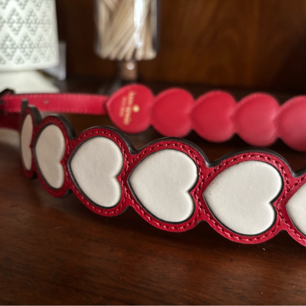 Kate Spade Leather Red and White Heart Bag Strap - Picture 2 of 4